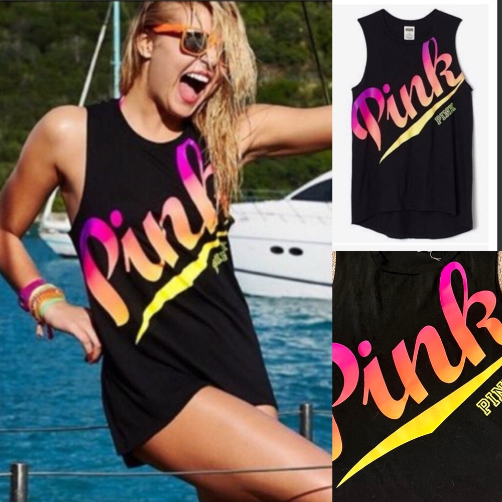 VS PINK OMBRÉ TANK M